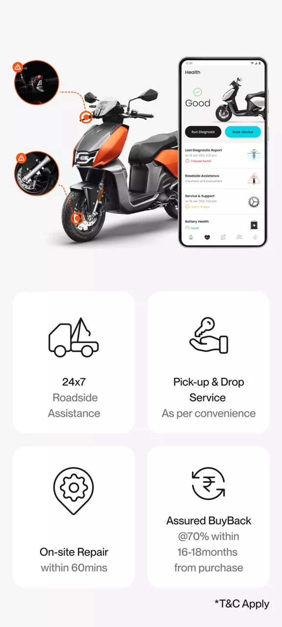My VIDA Companion App - Book a service, Diagnose your Electric Scooter, 24x7 Roadside Assistance
